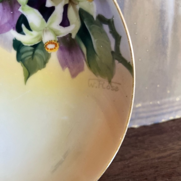 Nippon Morimura (M)  antique unique design signed W Rose plate - Picture 5 of 10